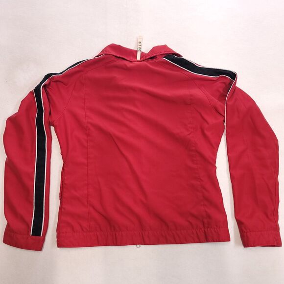 Nike Athletic Zip Up Long Sleeve Jacket Womens Size Medium M Red Black White - Picture 8 of 10